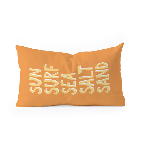 Lyman Creative Co Sun Surf Sea Salt Sand Oblong Throw Pillow