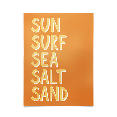 Lyman Creative Co Sun Surf Sea Salt Sand Poster