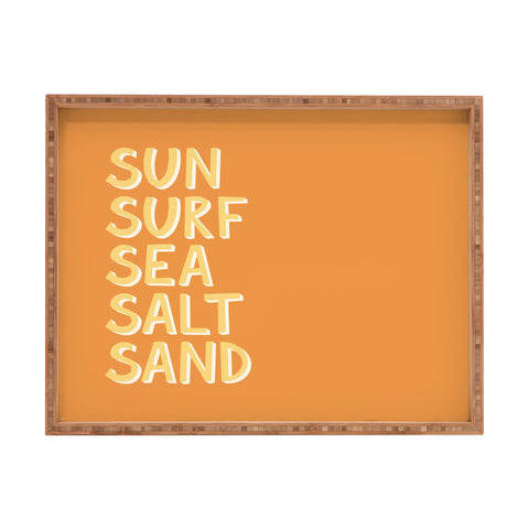Lyman Creative Co Sun Surf Sea Salt Sand Rectangular Tray