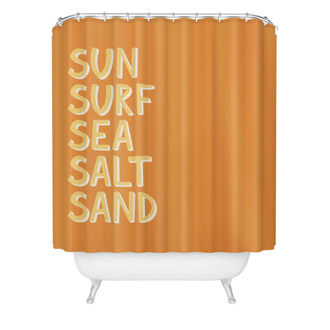 Lyman Creative Co Sun Surf Sea Salt Sand Shower Curtain