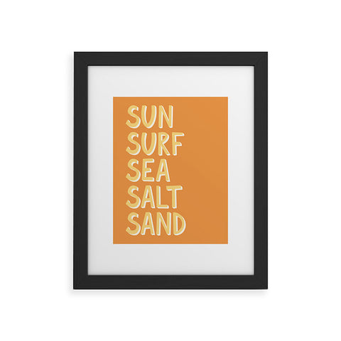 Lyman Creative Co Sun Surf Sea Salt Sand Framed Art Print