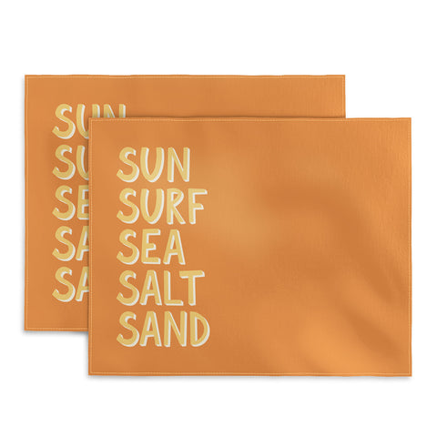 Lyman Creative Co Sun Surf Sea Salt Sand Placemat