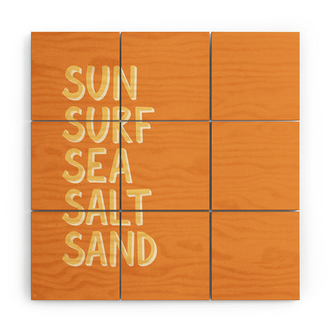 Lyman Creative Co Sun Surf Sea Salt Sand Wood Wall Mural