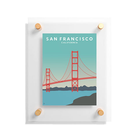 Lyman Creative Co Sunset San Francisco California Floating Acrylic Print