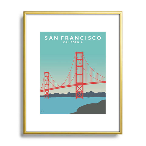Lyman Creative Co Sunset San Francisco California Metal Framed Art Print
