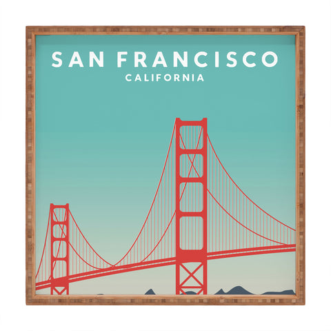 Lyman Creative Co Sunset San Francisco California Square Tray