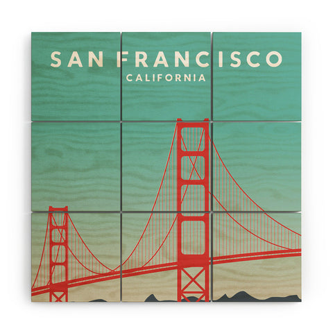 Lyman Creative Co Sunset San Francisco California Wood Wall Mural