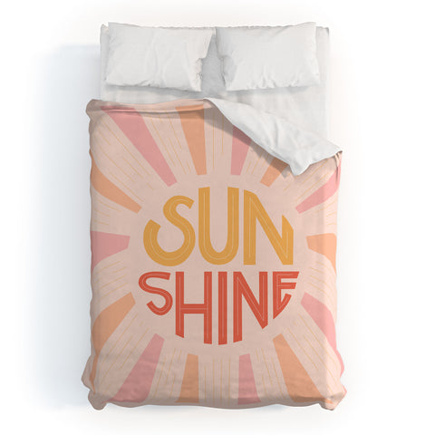 Lyman Creative Co Sunshine Hand Lettering Duvet Cover