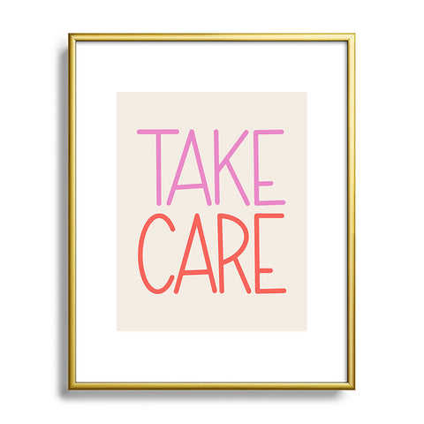 Lyman Creative Co Take Care Metal Framed Art Print