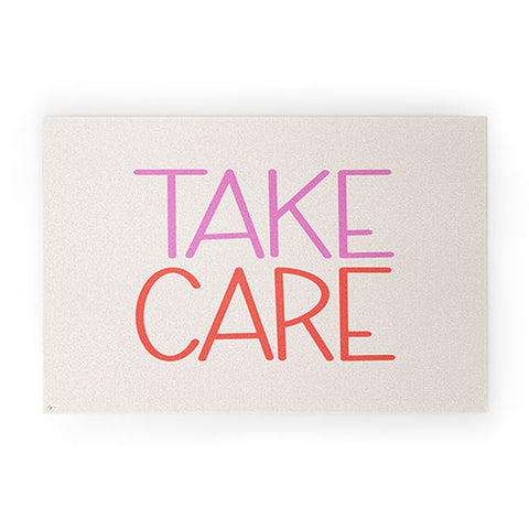 Lyman Creative Co Take Care Welcome Mat