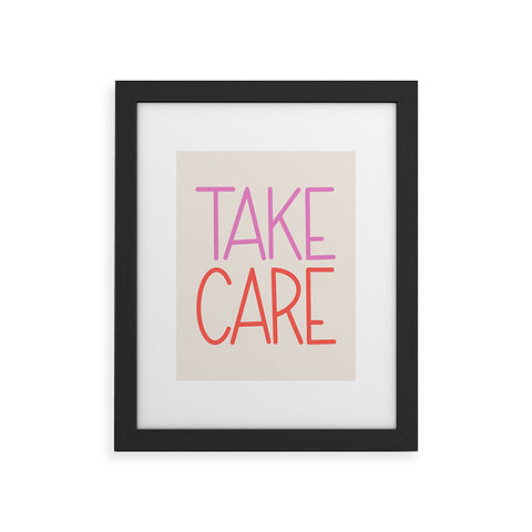 Lyman Creative Co Take Care Framed Art Print