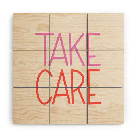 Lyman Creative Co Take Care Wood Wall Mural