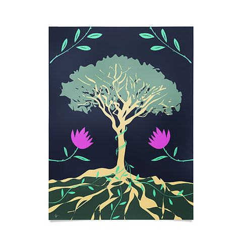 Lyman Creative Co Tree of Winding Vines Poster
