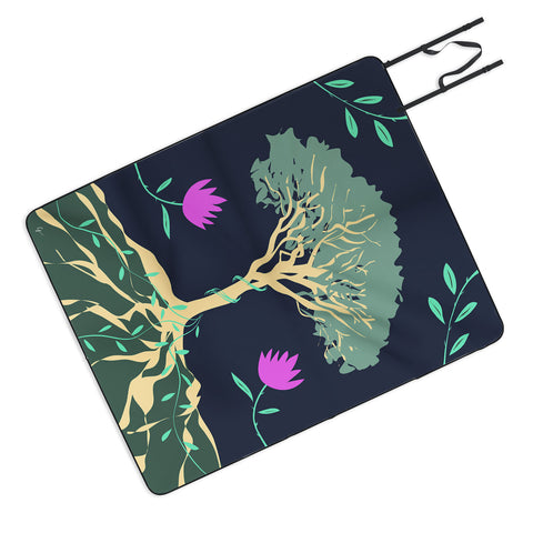Lyman Creative Co Tree of Winding Vines Picnic Blanket