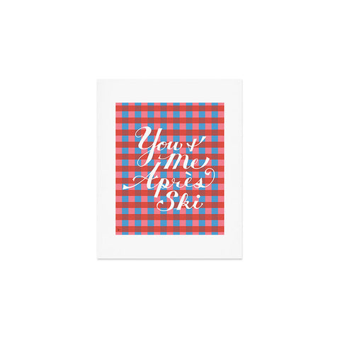 Lyman Creative Co You and Me Apres Ski in Plaid Art Print
