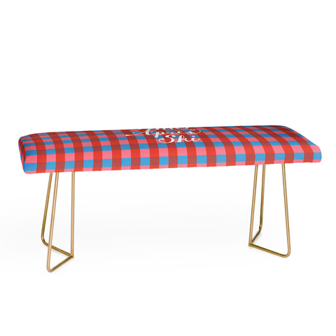 Lyman Creative Co You and Me Apres Ski in Plaid Bench