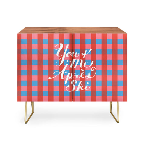 Lyman Creative Co You and Me Apres Ski in Plaid Credenza