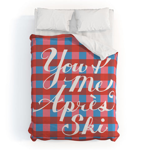 Lyman Creative Co You and Me Apres Ski in Plaid Duvet Cover