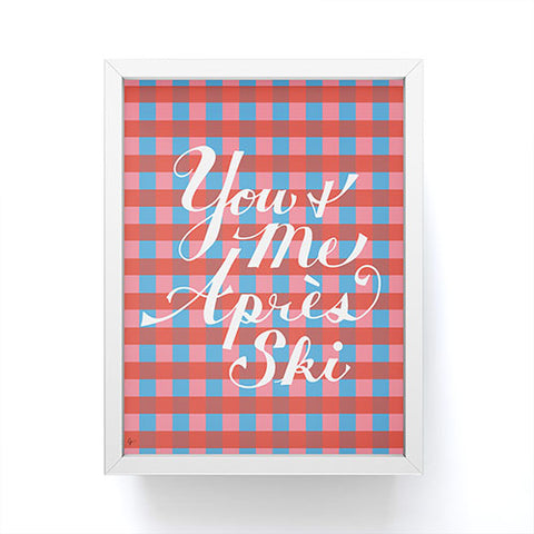 Lyman Creative Co You and Me Apres Ski in Plaid Framed Mini Art Print