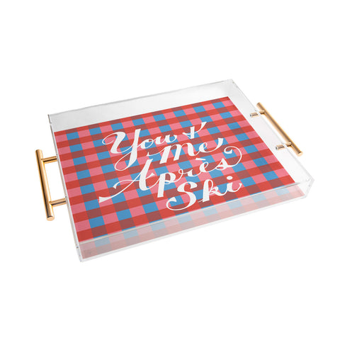 Lyman Creative Co You and Me Apres Ski in Plaid Acrylic Tray