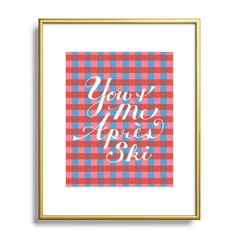 Lyman Creative Co You and Me Apres Ski in Plaid Metal Framed Art Print
