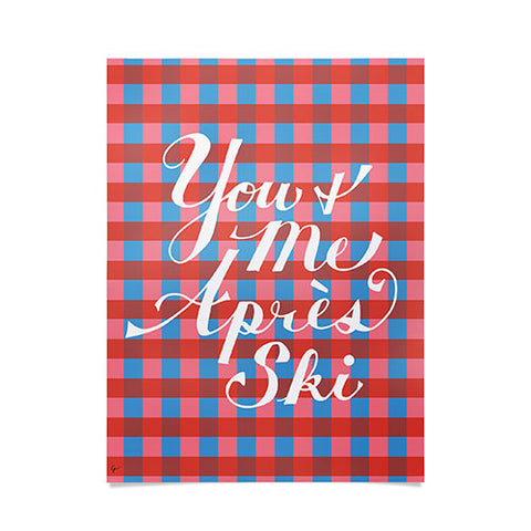 Lyman Creative Co You and Me Apres Ski in Plaid Poster