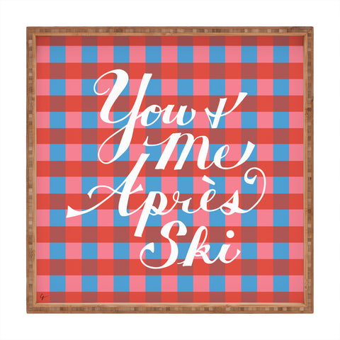 Lyman Creative Co You and Me Apres Ski in Plaid Square Tray