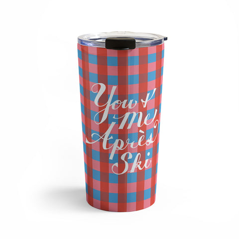 Lyman Creative Co You and Me Apres Ski in Plaid Travel Mug