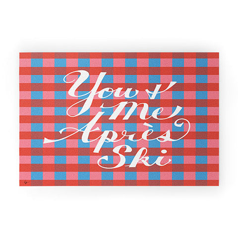 Lyman Creative Co You and Me Apres Ski in Plaid Welcome Mat