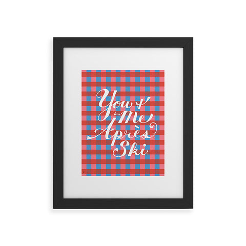 Lyman Creative Co You and Me Apres Ski in Plaid Framed Art Print