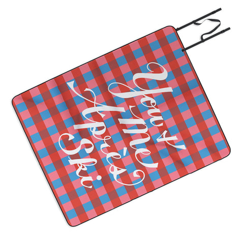 Lyman Creative Co You and Me Apres Ski in Plaid Picnic Blanket