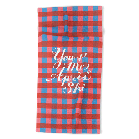 Lyman Creative Co You and Me Apres Ski in Plaid Beach Towel
