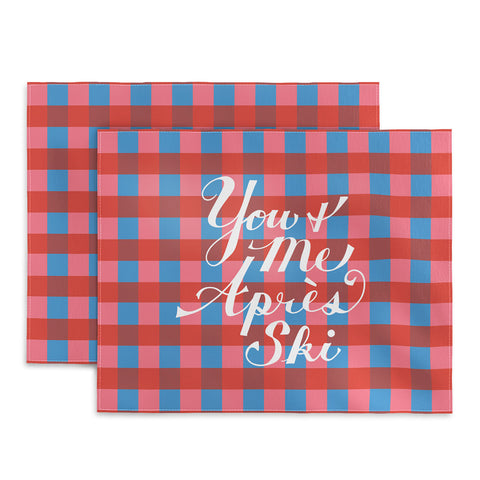 Lyman Creative Co You and Me Apres Ski in Plaid Placemat