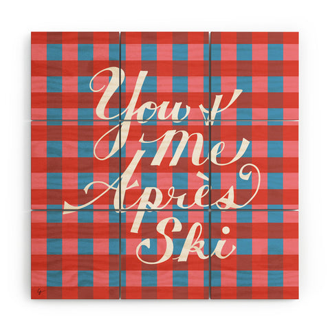 Lyman Creative Co You and Me Apres Ski in Plaid Wood Wall Mural