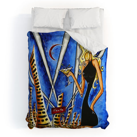 Madart Inc. A Toast To The Little Black Dr Duvet Cover