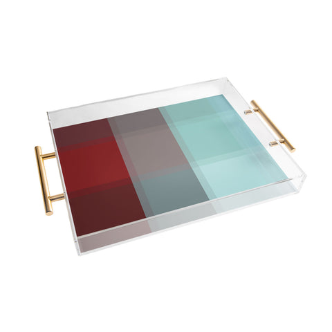 Madart Inc. Burgundy Tartan Acrylic Tray