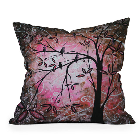 Madart Inc. Cherry Blossoms Outdoor Throw Pillow