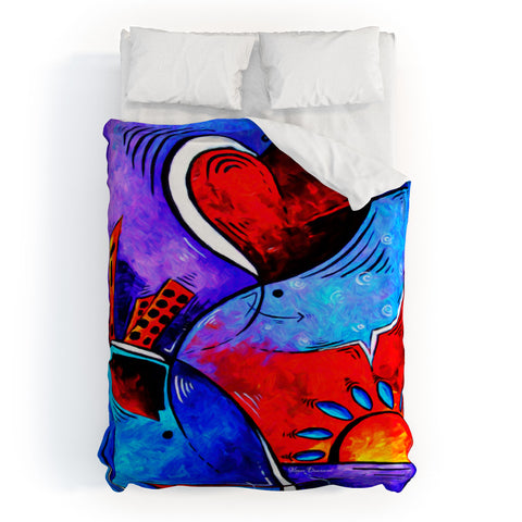 Madart Inc. City In Motion Duvet Cover