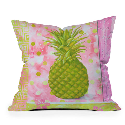 Madart Inc. Fresh Pineapple Outdoor Throw Pillow