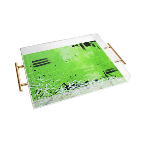 Madart Inc. Garden Delight Green Dreams Acrylic Tray