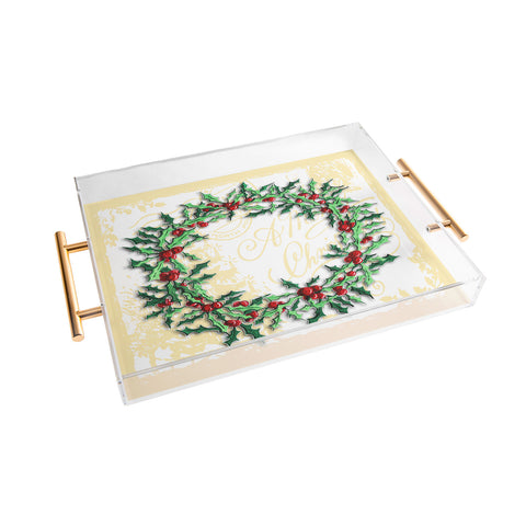 Madart Inc. Holly Wreath Acrylic Tray