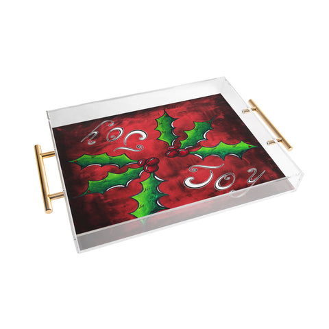 Madart Inc. Mistletoe Joy Acrylic Tray