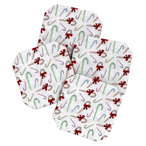 Madart Inc. Multi Candy Canes Coaster Set