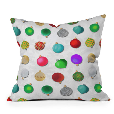 Madart Inc. Multi Ornaments Design Outdoor Throw Pillow
