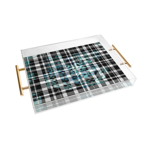 Madart Inc. Plaid Modern Design Mysterious Acrylic Tray
