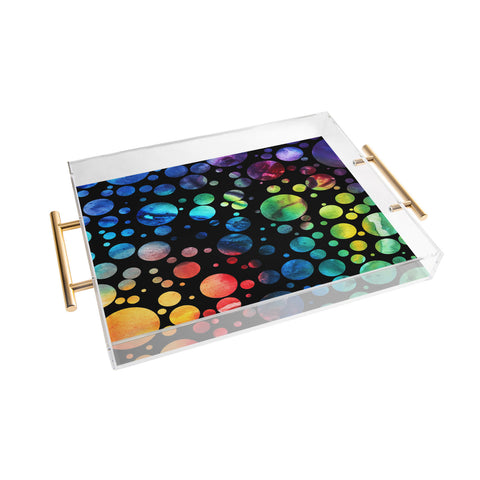 Madart Inc. Polka Dots Black Acrylic Tray