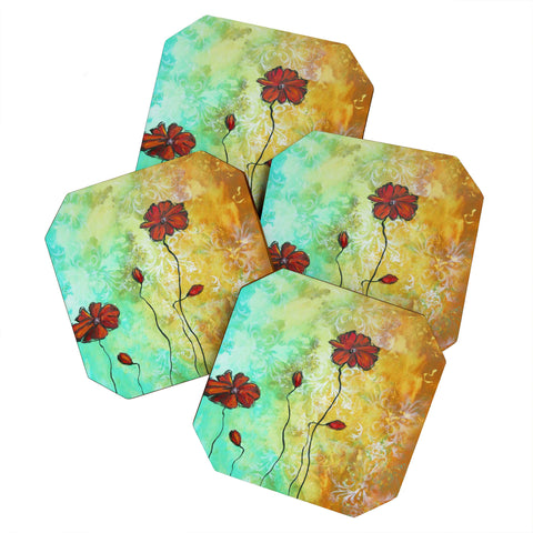 Madart Inc. Poppy Love Coaster Set