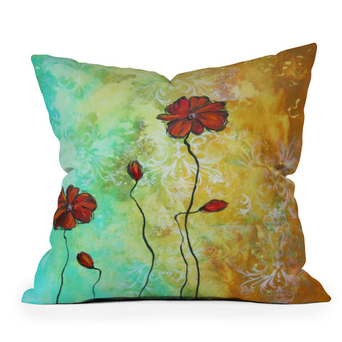 Madart Inc. Poppy Love Outdoor Throw Pillow