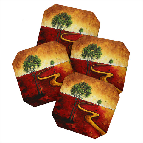 Madart Inc. Road To Nowhere 2 Coaster Set