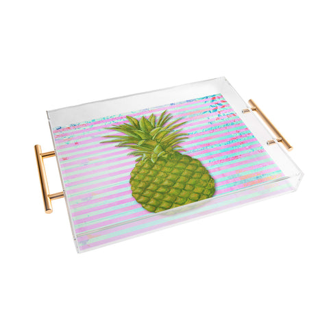 Madart Inc. Striped Pineapple Acrylic Tray